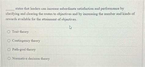 Solved Subordinate feedback results in .